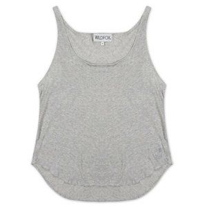 WILDFOX Women's HIKER TANK Top Heather Grey Jersey